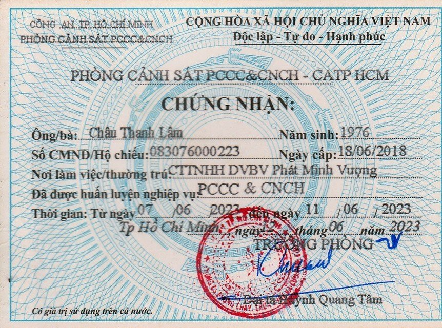 Chứng Chỉ Phòng Cháy Chữa Cháy, Cứu Nạn Cứu Hộ